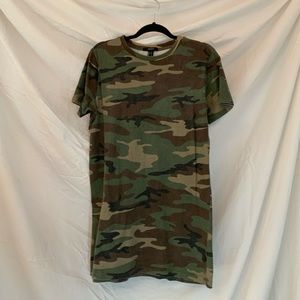 Camo tshirt dress